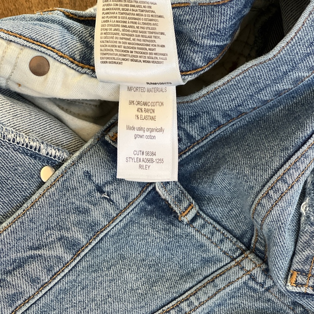 Agolde‎ Light Blue Ripped Women’s Riley  Jeans - Picture 4 of 6